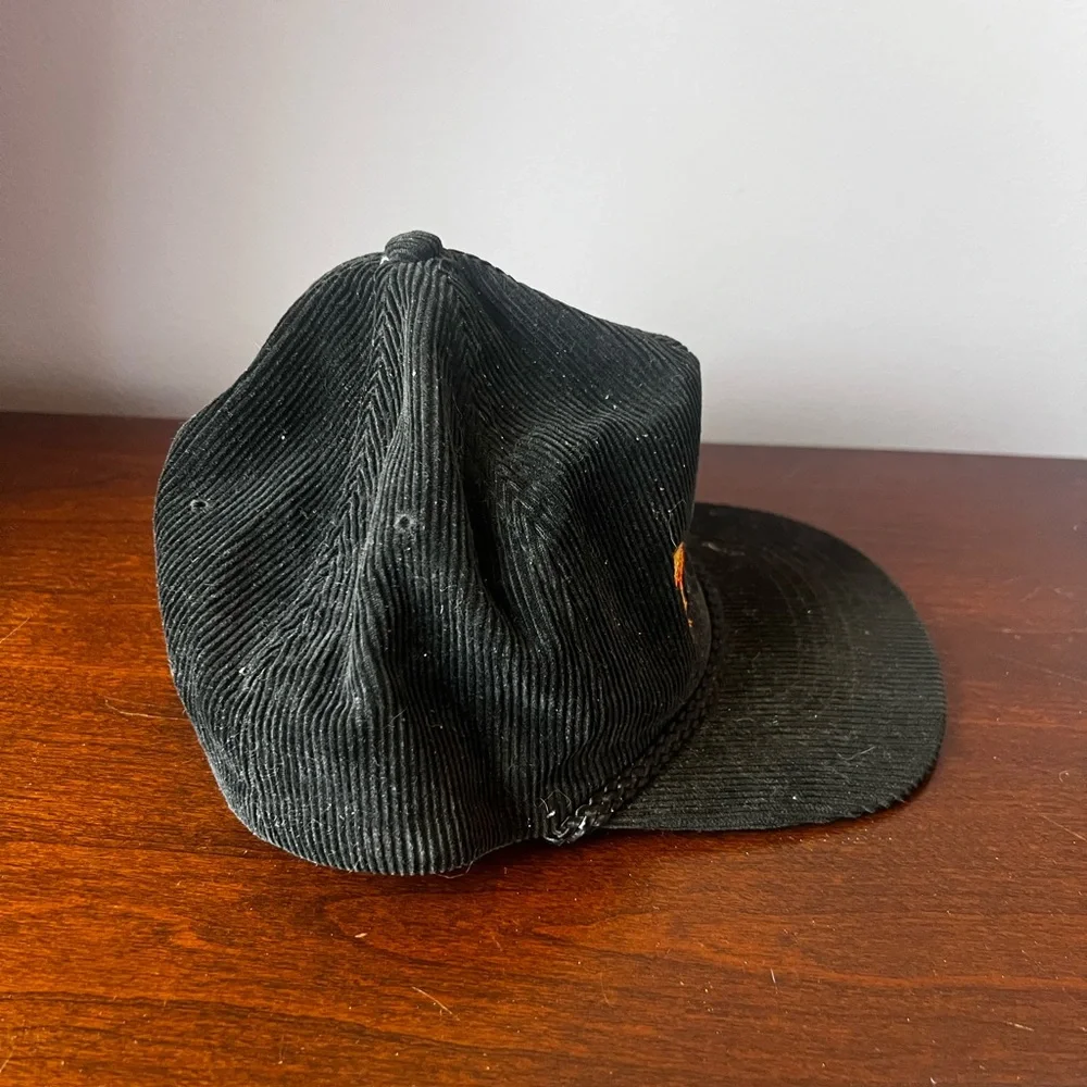 Vintage Black TMC Corduroy‎ Cap Hat EUC